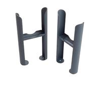 Greened House Anthracite Freestanding 4 Column Traditional Radiator Feet | For Central Heating & Electric Radiators, Radiator Support, Pair, Floor Standing