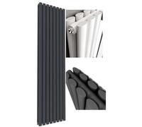 Greened House Anthracite Oval Tube Radiator 1800 x 420 Double Column