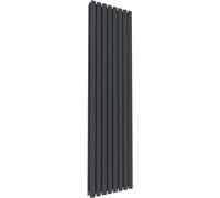 Greened House Anthracite Oval Tube Radiator 1800 x 480 Double Column