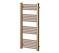 Greened House Brushed Brass Heated Towel Rail 500mm W x 1200mm H
