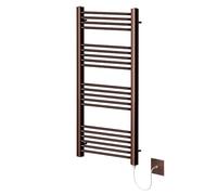 Greened House Brushed Bronze Electric Heated Towel Rail 500mm W x 1200mm H