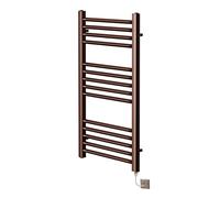 Greened House Brushed Bronze Electric Heated Towel Rail 500mm W x 800mm H