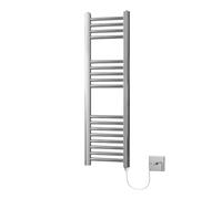 Greened House Chrome Electric Heated Towel Rail 300mm wide x 1000mm high
