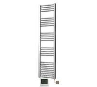Greened House Chrome Electric Heated Towel Rail 400mm W x 1600mm H + Timer