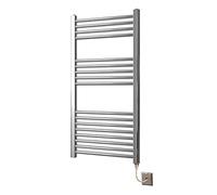 Greened House Chrome Electric Straight Heated Towel Rail 500mm wide x 1000mm high