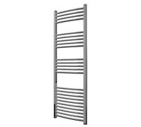 Greened House Chrome Heated Towel Rail Curved 500mm W x 1400mm H