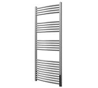 Greened House Chrome Heated Towel Rail Curved 600mm W x 1400mm H