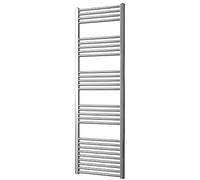 Greened House Chrome Straight Heated Towel Rail 500mm wide x 1600mm high Flat Central Heating bathroom Towel Radiator