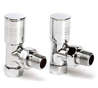 Greened House Durham Angled Chrome Finish Brass Radiator Valve/Towel rail valve 1/2" /15mm