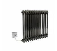 Greened House Electric Column Raw Metal Horizontal Column Radiator Traditional Classic Style 600mm High