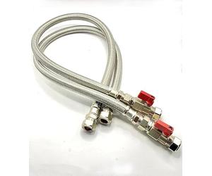 Greened House Flexible Hose x2 for Kitchen Plinth Heater 15mm 700mm