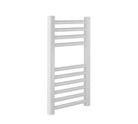 Greened House Milano WHITE Straight Heated Towel Rail Central Heating Towel Radiator (400 x 600 Straight)