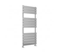 Greened House Richmond Heated Towel Rail Flat Panel Bathroom Towel Radiator Central Heating (Chrome, 500mm W x 1200mm H)