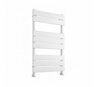 Greened House Richmond Heated Towel Rail Flat Panel Bathroom Towel Radiator Central Heating (White, 400mm W x 800mm H)