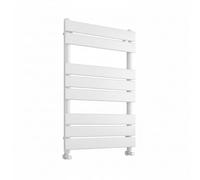 Greened House Richmond Heated Towel Rail Flat Panel Bathroom Towel Radiator Central Heating (White, 500mm W x 800mm H)