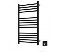 Greened House Siena Black Electric Heated Towel Rail 400mm W x 720mm H