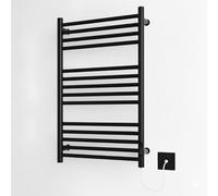 Greened House Siena Black Electric Heated Towel Rail 500mm W x 720mm H