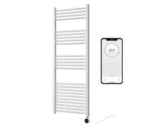 Greened House White Electric WiFi Heated Towel Rail 500mm W x 1200mm H