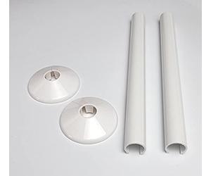 Greened House White Radiator Pipe Covers SnapFit 200mm Long 15mm Pipe