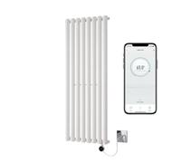 Greened House White WiFi Smart Electric Radiator Oval Tube 1600 x 480