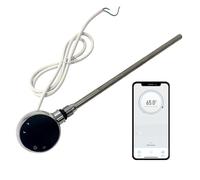 Greened House WiFi Electric Smart Heating Element for Towel Rails and Radiators with LED touchscreen Thermostat/Timer Energy Efficient (800w, Chrome)