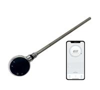 Greened House Wifi Electric Smart Heating Element for Towel Rails and Radiators with LED touchscreen Thermostat/Timer Energy Efficient (EU) (Chrome, 300w)
