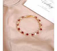 GreenEmerald/Blue/Red/Yellow Tennis Bracelets ChainDiamond Cut GemCrystal Bracelet Resizable Length Holidays Birthday For Women Young Mens Watch (A, One Size)