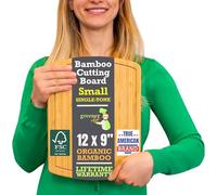 GREENER CHEF 12 Inch Bamboo Cutting Board with Lifetime Replacements - Small Wooden Chopping Board for Kitchen, Butcher Block, Meat, Veggies, and Charcuterie