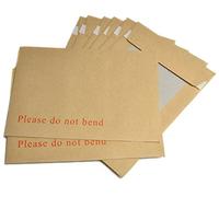 Greener Route™ Manilla Hard Board Back Envelopes - Cardboard Backed Please Do Not Bend Envelope with Peel & Seal Strip - Perfect for Mailing, Posting & Storing Important Documents (125, C4 324x229mm)