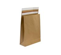 Greener Route™ Strong Paper Mailing Bags with Gusset, 2 Peal and Seal Strips, Returnable, Plastic Free, Eco-Friendly, 100% Recyclable, FSC Certified, Sturdy 120gsm (200, 450x350x120mm + 100mm)