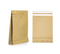 Greener Route™ Strong Paper Mailing Bags with Gusset, 2 Peal and Seal Strips, Returnable, Plastic Free, Eco-Friendly, 100% Recyclable, FSC Certified, Sturdy 120gsm (20, 450x350x120mm + 100mm)