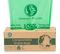 Greener Walker 25% Extra Thick Compost 30L Caddy Bin Liners-30 Bags Biodegradable Waste Bags(30L)