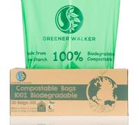 Greener Walker 25% Extra Thick Compost Biodegradable Kitchen Food Waste Bags 6L/10L/30L -120 Bags