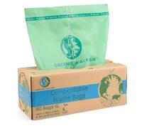 Greener Walker 6L-150Bags 100% Compostable Biodegradable Bin Liners 6L/10L/30L Food Waste Bags with EN13432 Certificate Caddy Kitchen Bin Liners