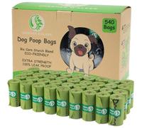 Greener Walker Poo Bags for Dog Waste, 540 Poop Bags,Extra Thick Strong 100% Leak Proof Biodegradable Dog Poo Bags (Green)