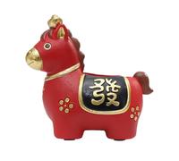 Greenery Potted Plants - Handmade Compact Flower Pot with Horse Figurine, Artificial Mini Vase Decorative Desk Decoration with Animals, Gift for A