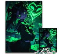 GreenEyed Anime Girl Pc Adults Jigsaw Puzzle Wooden Jigsaw for Home Decor Ideal Christmas New Year Gift for Teenagers 1000 PCS(38x26cm)
