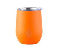 Greenfield Collection - 12oz Stainless Steel Wine Tumbler with Lid, Double Wall Insulated Tumbler; Perfect Gifts for Wine Lovers - 7 Hours Hot/Cold for Wine 350ml - Orange