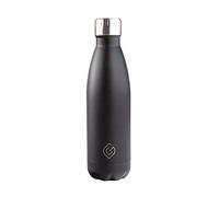 Greenfield Collection 500ml Water Bottle; BPA Free Double Walled Stainless Steel Vacuum Insulated Water Bottles - 12 Hours Temp Controlled - Leakproof Sports Flask Great for Work, Gym, Travel - Black