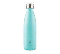Greenfield Collection 500ml Water Bottle; BPA Free Double Walled Stainless Steel Vacuum Insulated Water Bottles - 12 Hours Temp Controlled - Leakproof Sports Flask Great for Work, Gym, Travel - Aqua