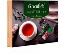 GREENFIELD Tea Set Premium, Tea 96 Bags (Tea Bags), 24 Varieties, Gift Set, Tea Collection, Black Tea, Green Tea, Herbal Tea 167.2 g (96 Cups)