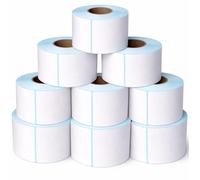 Greenfields 10 Pack Direct Thermal Label Rolls 4" x 6" (100 x 150mm), 500 Labels per Roll, 4.7" Roll Diameter, 25mm Core, Strong Adhesive Shipping Labels for Thermal Printers