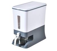 Greenfields 10kg Airtight Cereal Dispenser, Large Sealed Grain Storage Container, Moisture-Proof Dry Food Bin for Rice, Cereal, Beans, Pasta, Flour & Snacks, Food-Grade PP, Clear Pantry Organiser for