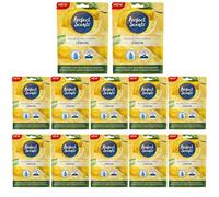 Greenfields 12 Pack Perfect Scents Hanging Dehumidifier Moisture Absorber with Built-In Hanger, Damp & Condensation Control for Wardrobe, Cupboard, Storage Box, Fresh Linen Scent - Lemon