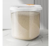 Greenfields 15L BPA-Free Airtight Food Storage Container - Large Bulk Plastic Storage Box with Lid for Rice, Flour, Cereal, Snacks, Pet Food - Clear & Stackable Kitchen Pantry Organizer