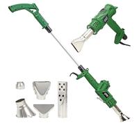 Greenfields 2000W 3-in-1 Electric Weed Burner Wand, Hot Air Weed Remover with Dual Heat Settings, BBQ Lighter, 5 Nozzles & Long Reach Handle