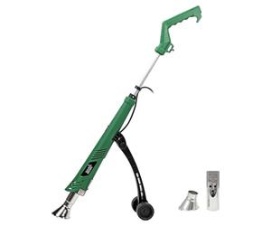 Greenfields 2000W Electric Weed Burner with Dual Heat Settings, Long Reach Garden Weed Remover with Guide Wheels, BBQ Nozzle & 2m UK Plug Cable