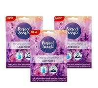 Greenfields 3 Pack Perfect Scents Hanging Dehumidifier Moisture Absorber with Built-In Hanger, Damp & Condensation Control for Wardrobe, Cupboard, Storage Box, Fresh Linen Scent - Lavender