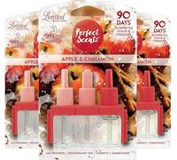 Greenfields 3 Pack Perfect Scents Refill Air Freshener - Compatible with Ambi Pur 3volution Plug-In Units - Long-Lasting 20ml Refills, Up to 90 Days of Fragrance (Apple Cinnamon)