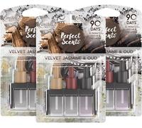 Greenfields 3 Pack Perfect Scents Refill Air Freshener - Compatible with Ambi Pur 3volution Plug-In Units - Long-Lasting 20ml Refills, Up to 90 Days of Fragrance (Velvet & Jasmine)